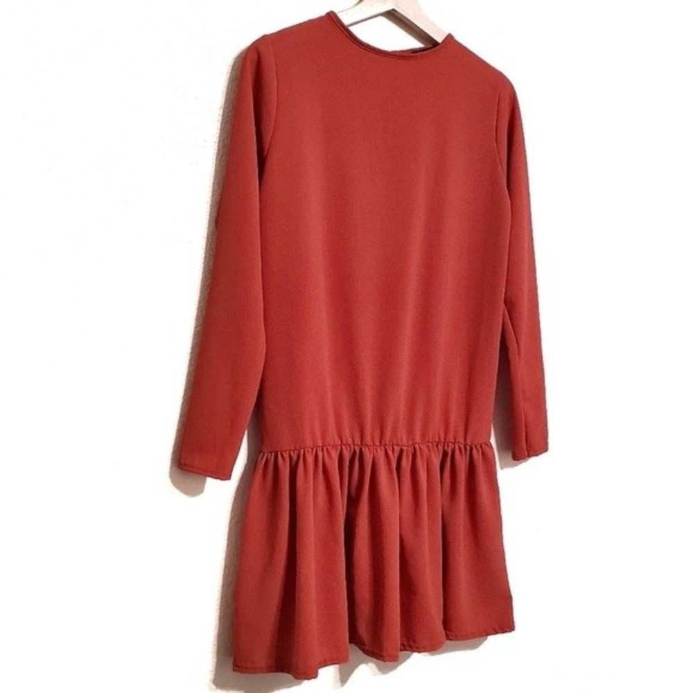 Pretty Little Thing Frilled Drop Waist Shift Dress NWT Size 4